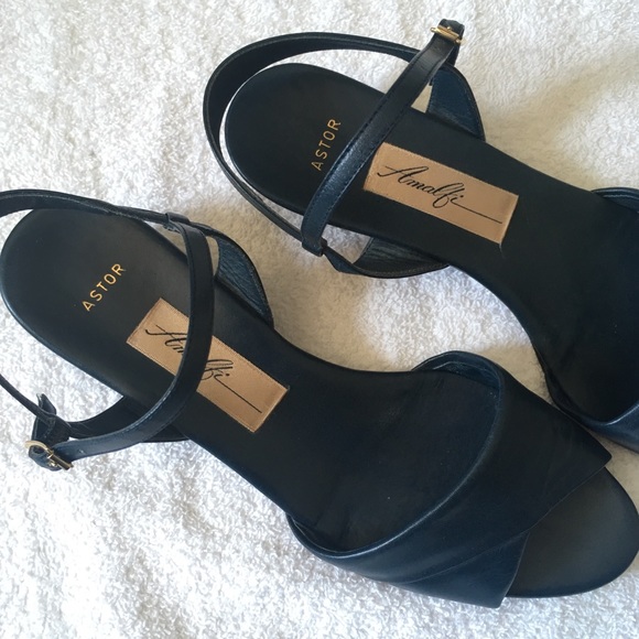 ❌ Vintage Blue Wedge Ankle Strap Sandals - Picture 8 of 8